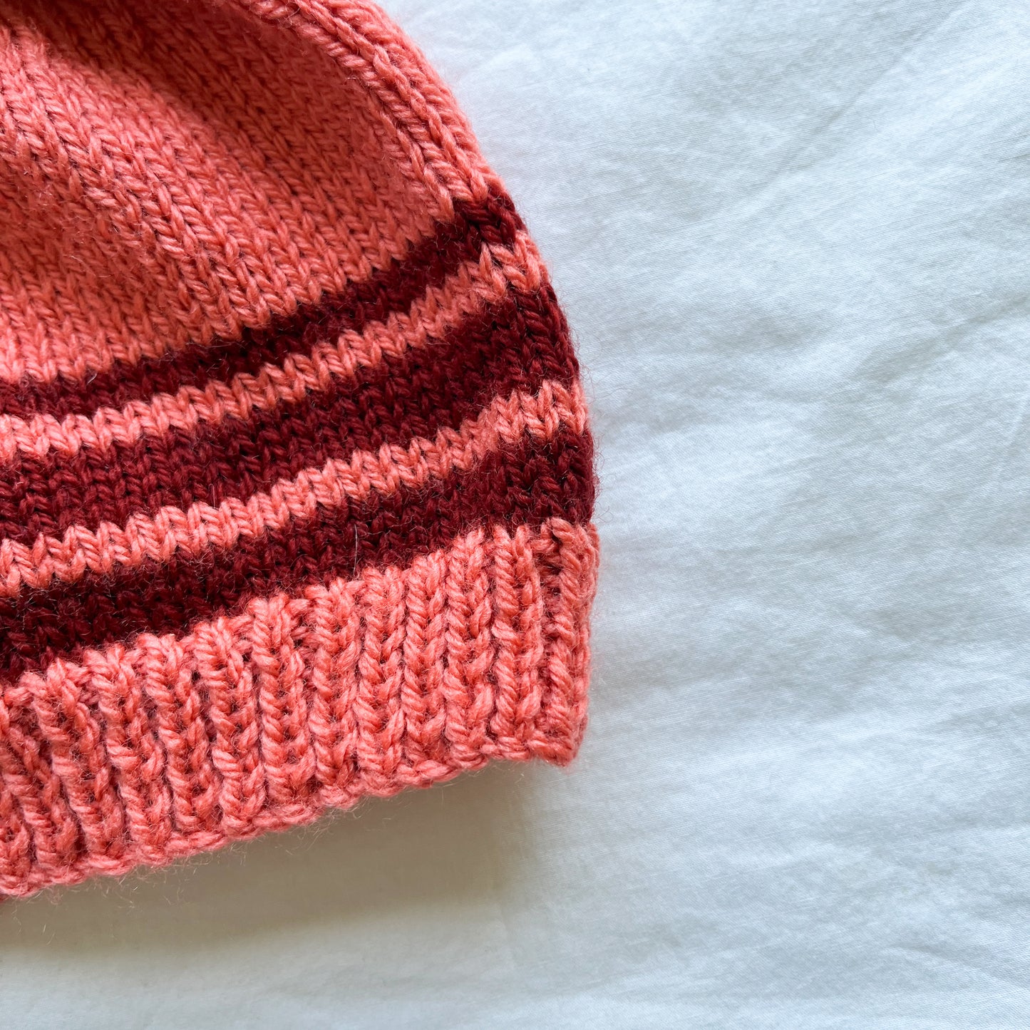 Hand knit beanie, approx size 1