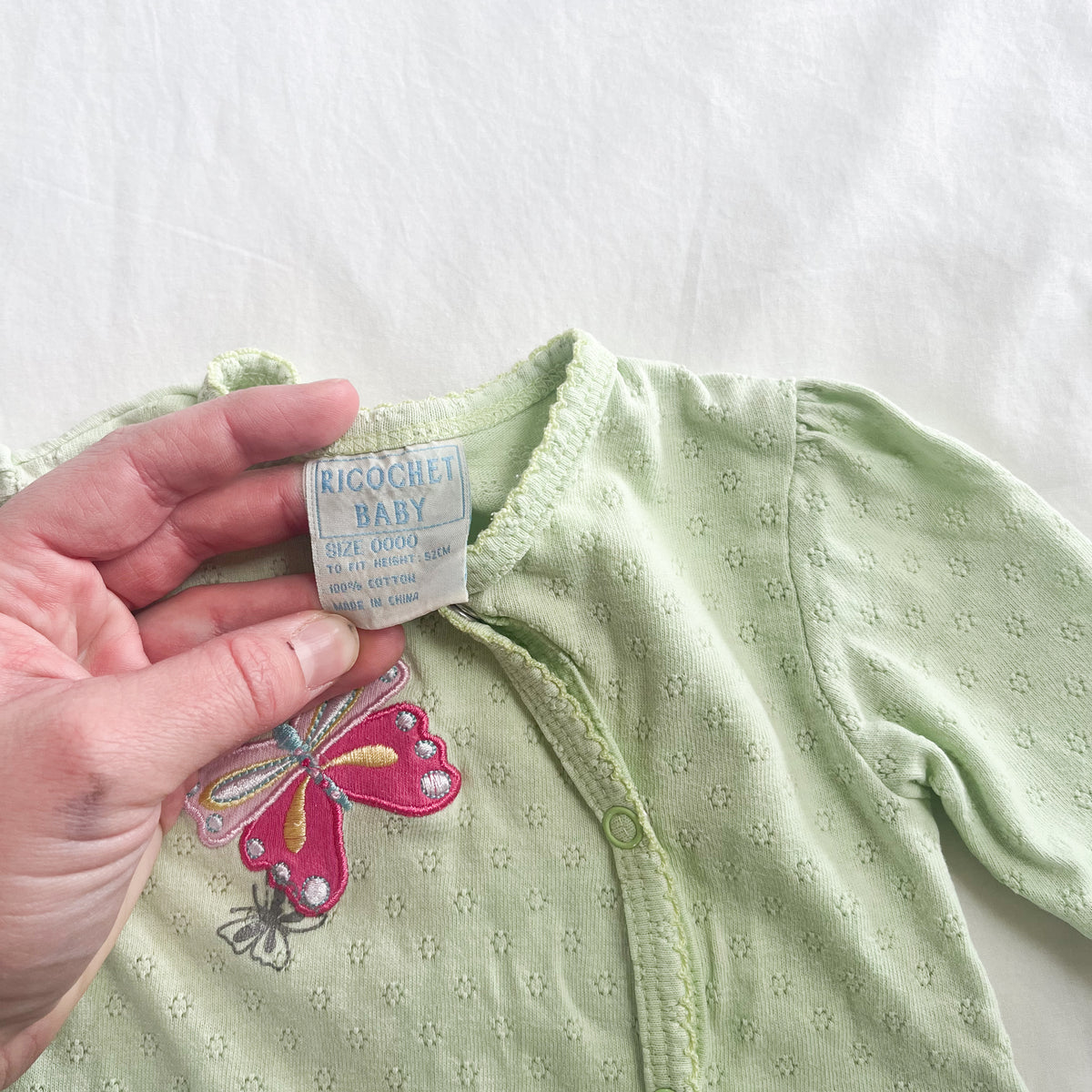 Vintage ricochet growsuit, NB