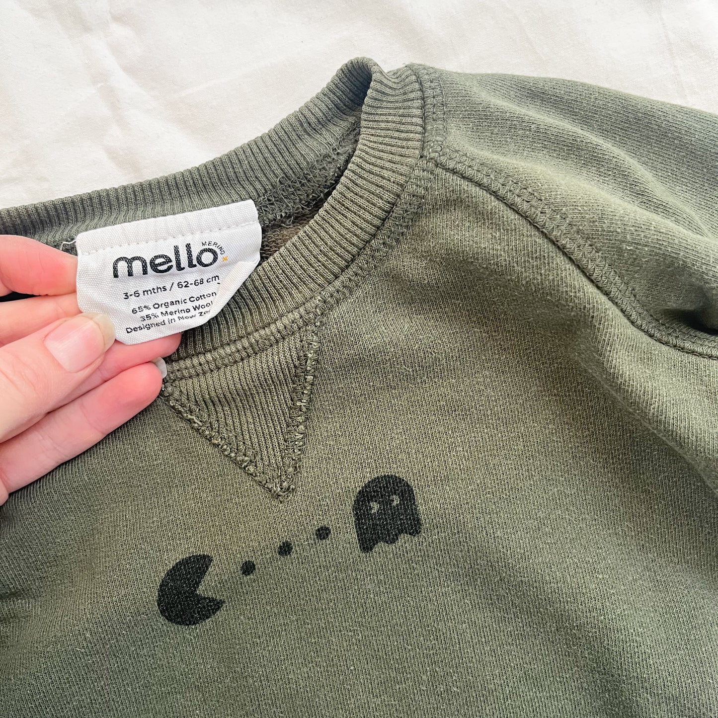 Mello sweater, 3-6m (cotton/merino)