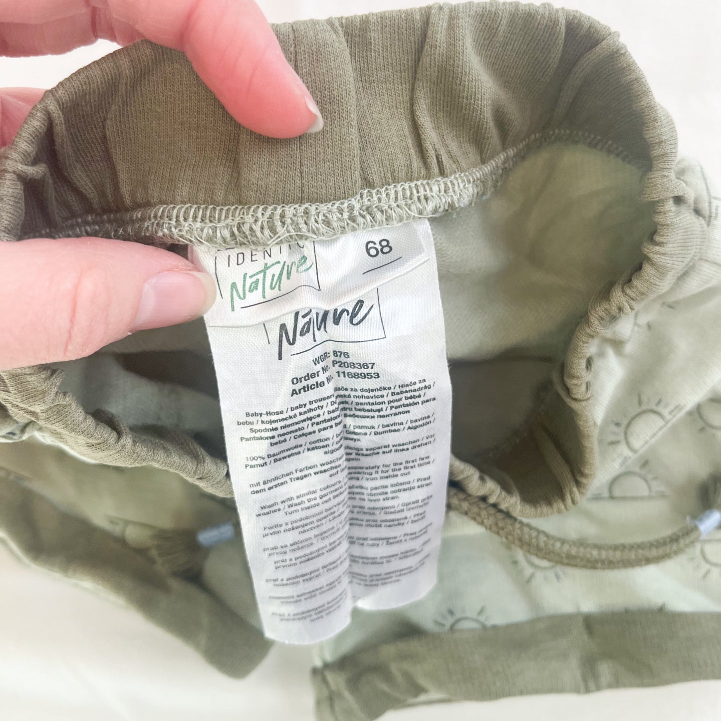 Identic Nature shorts, size 68 (3-6m)