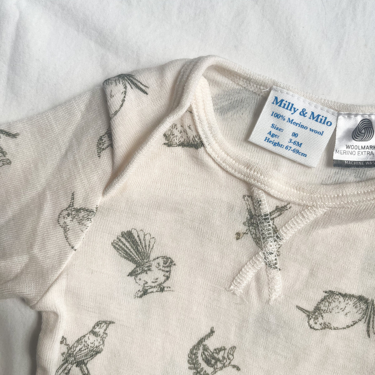 Milly & Milo merino top, 3-6m