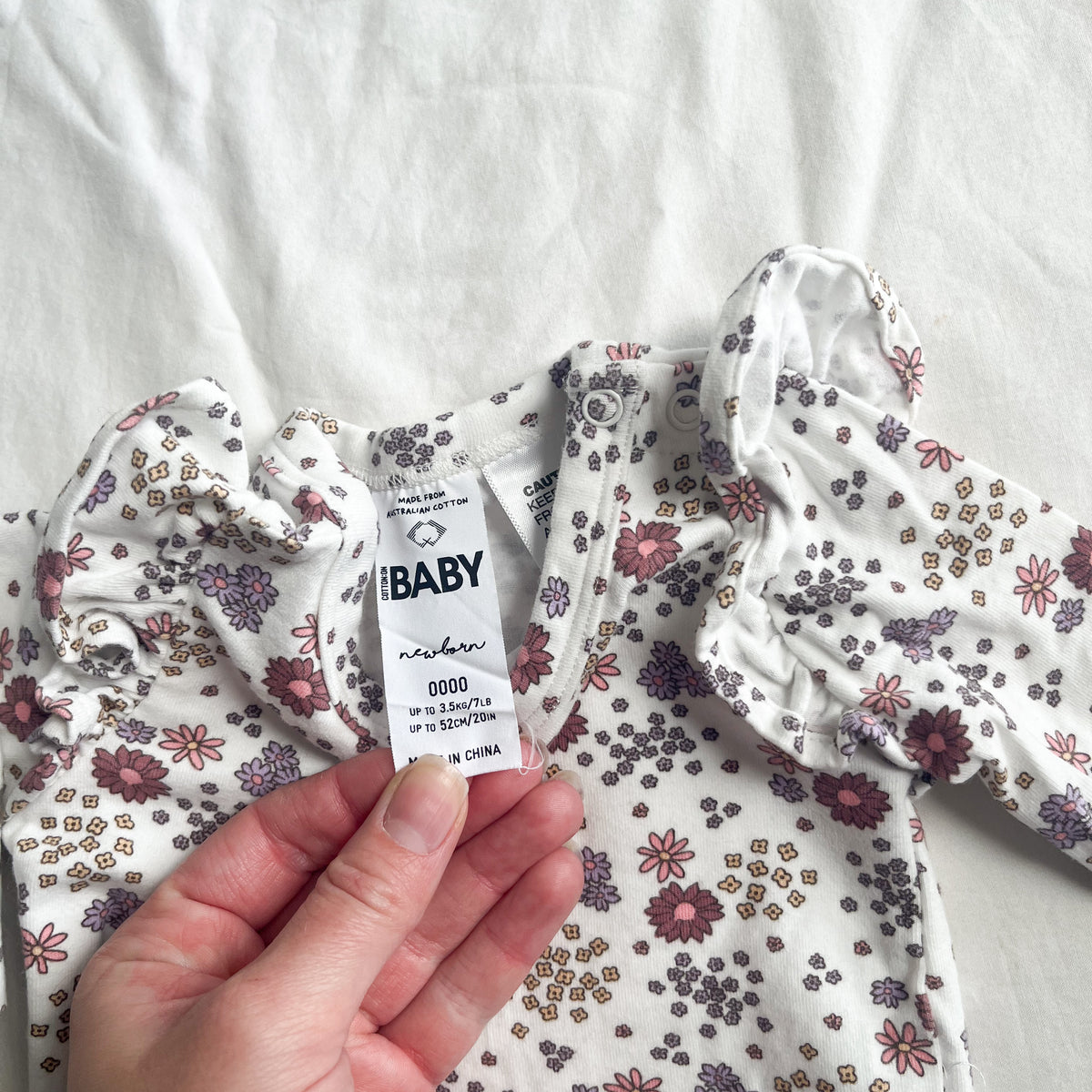 Cotton on bodysuit, NB