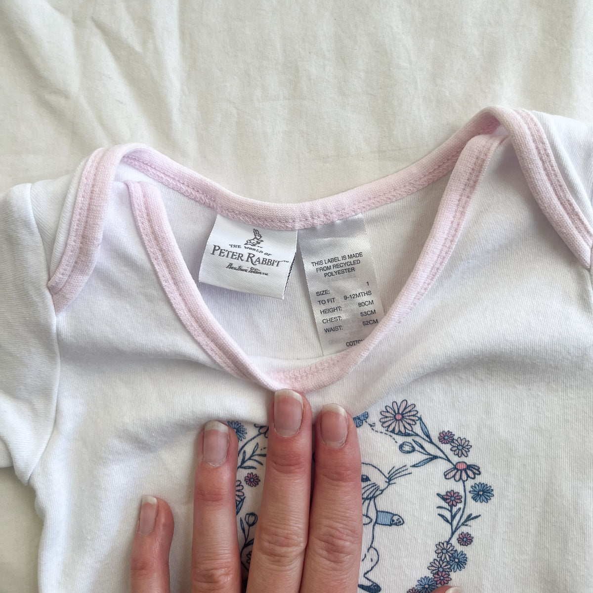 Peter rabbit bodysuit, 9-12m