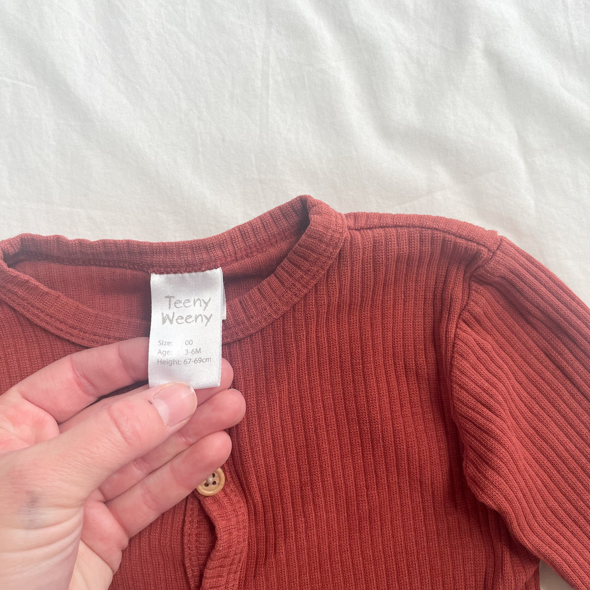 Teeny weeny cardi, 3-6m