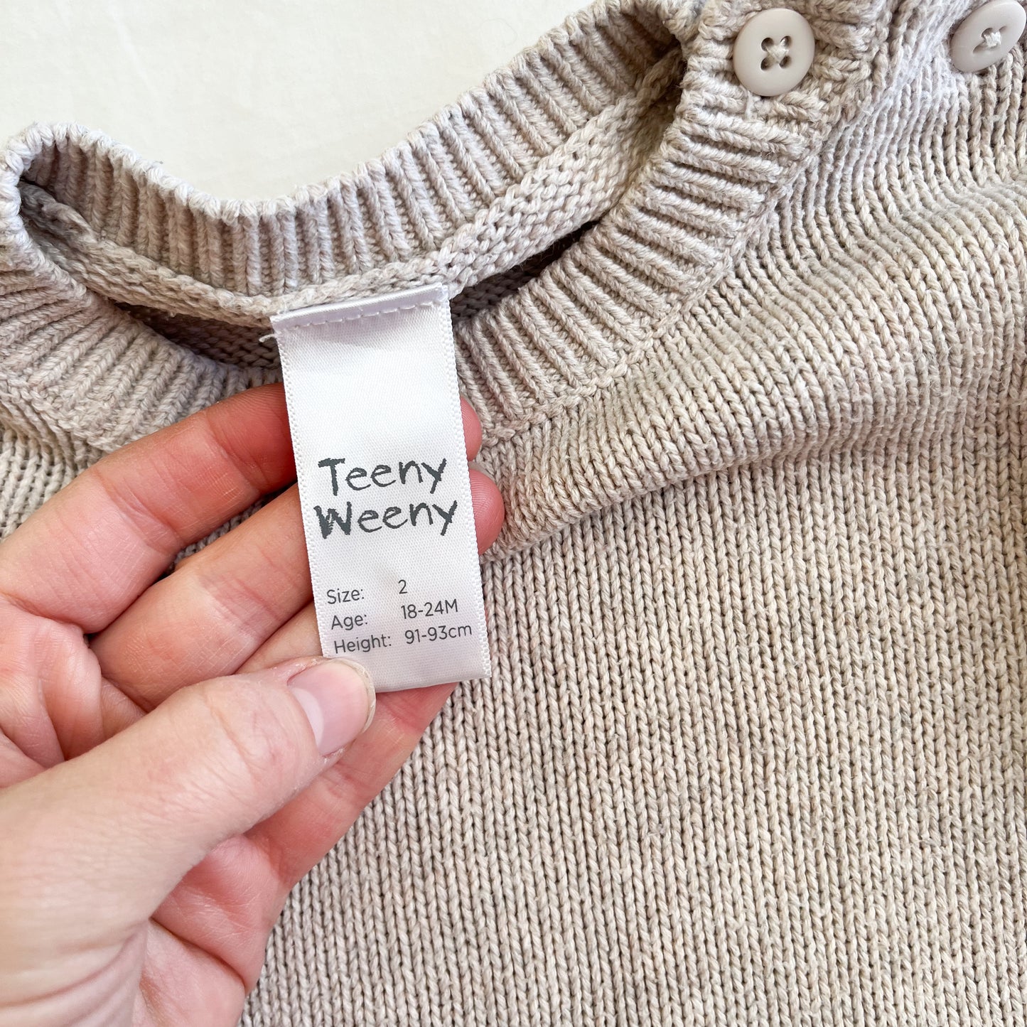 Teeny weeny jumper, size 2