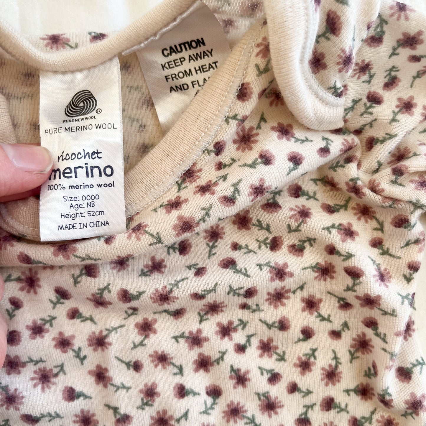Ricochet merino sleep dress , NB