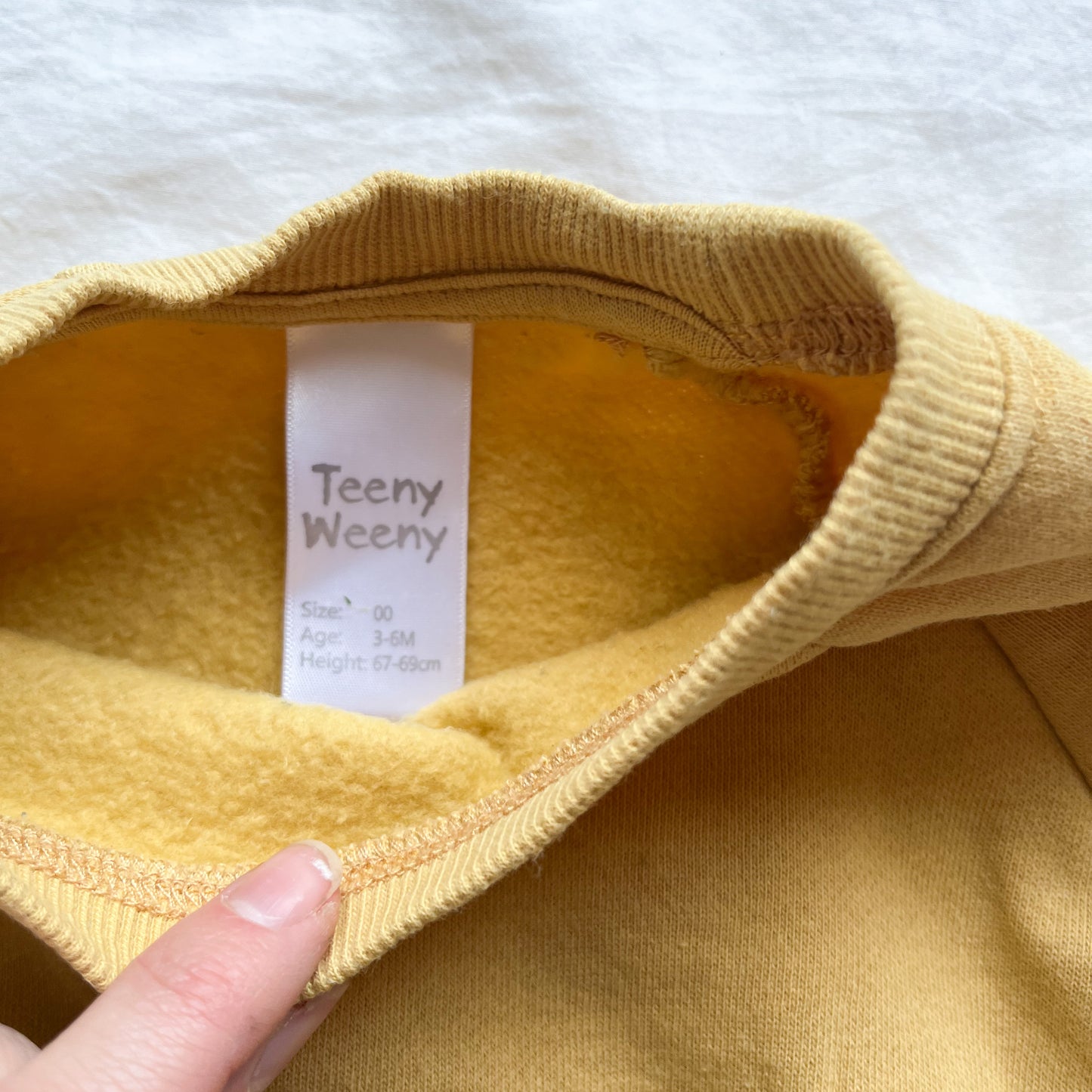 Teeny weeny fleece dress, 3-6m