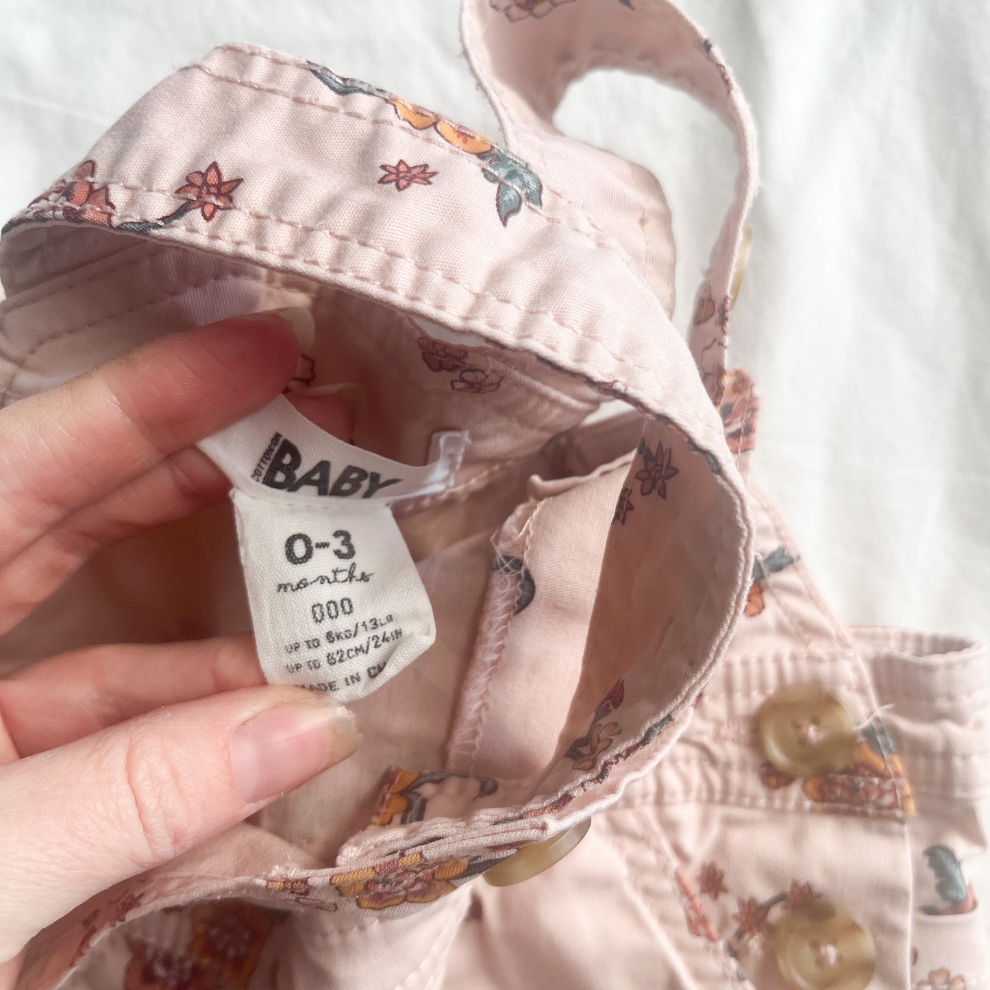 Cotton on baby overalls, 0-3m