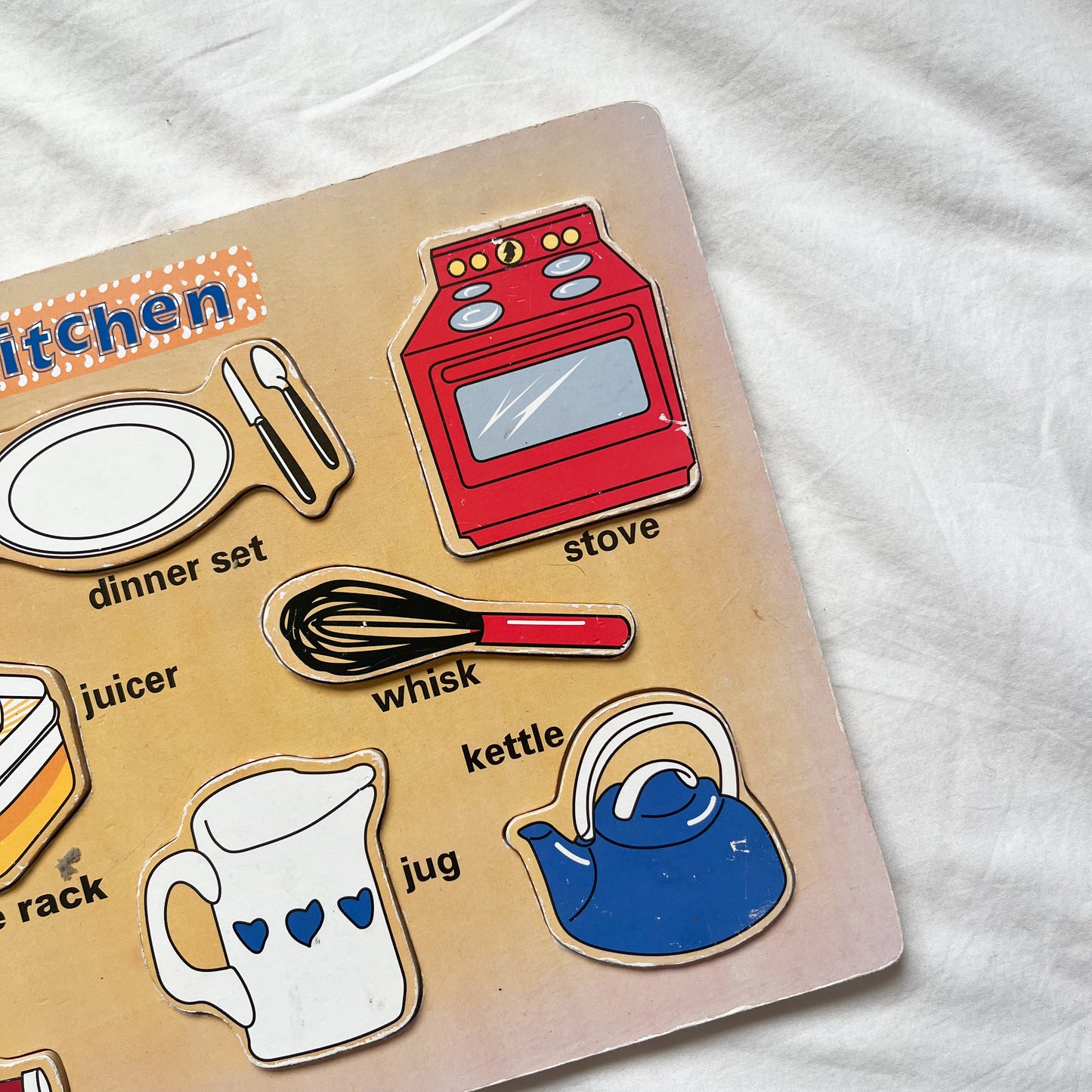 Wooden kitchen puzzle