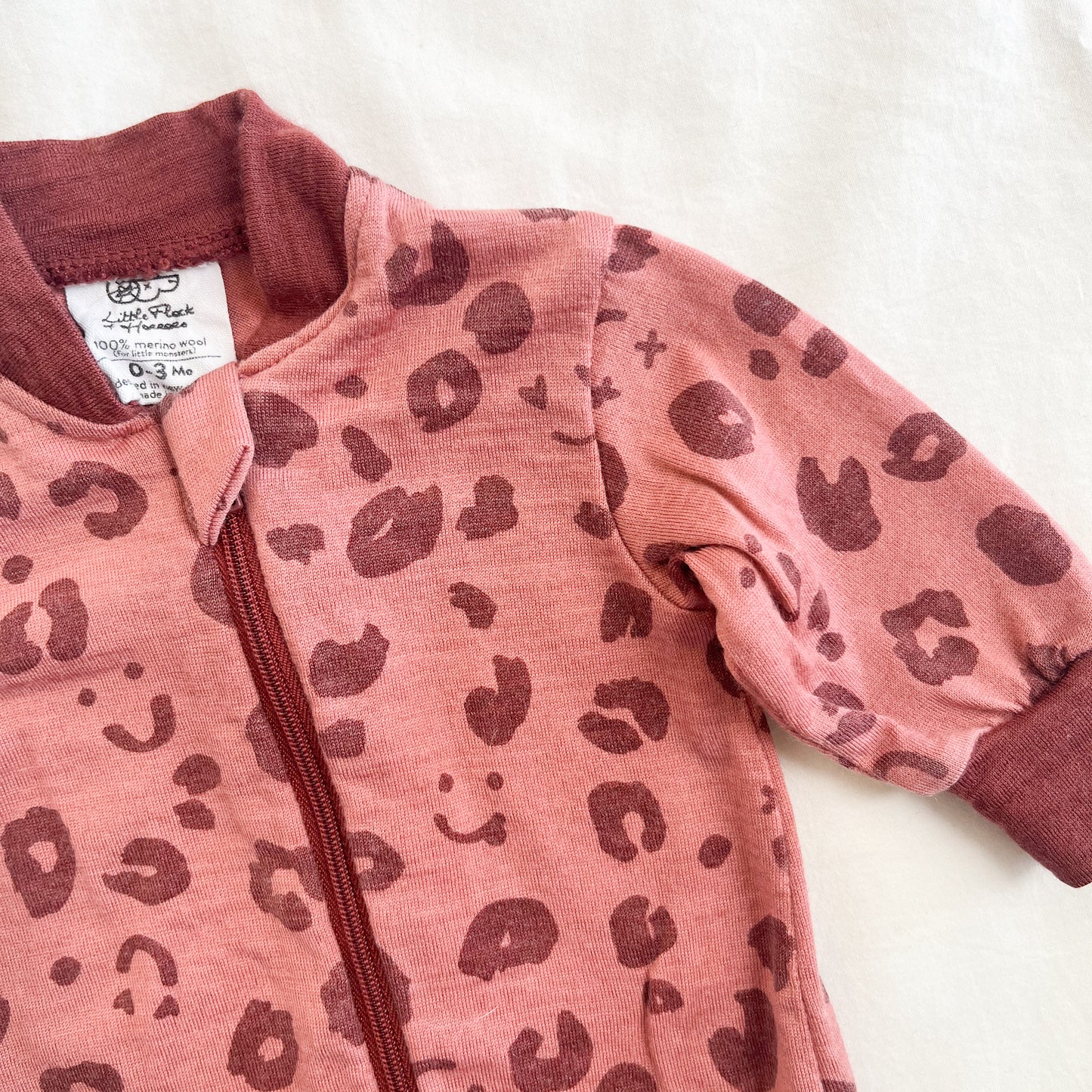 Little flock of horrors merino growsuit, 0-3m