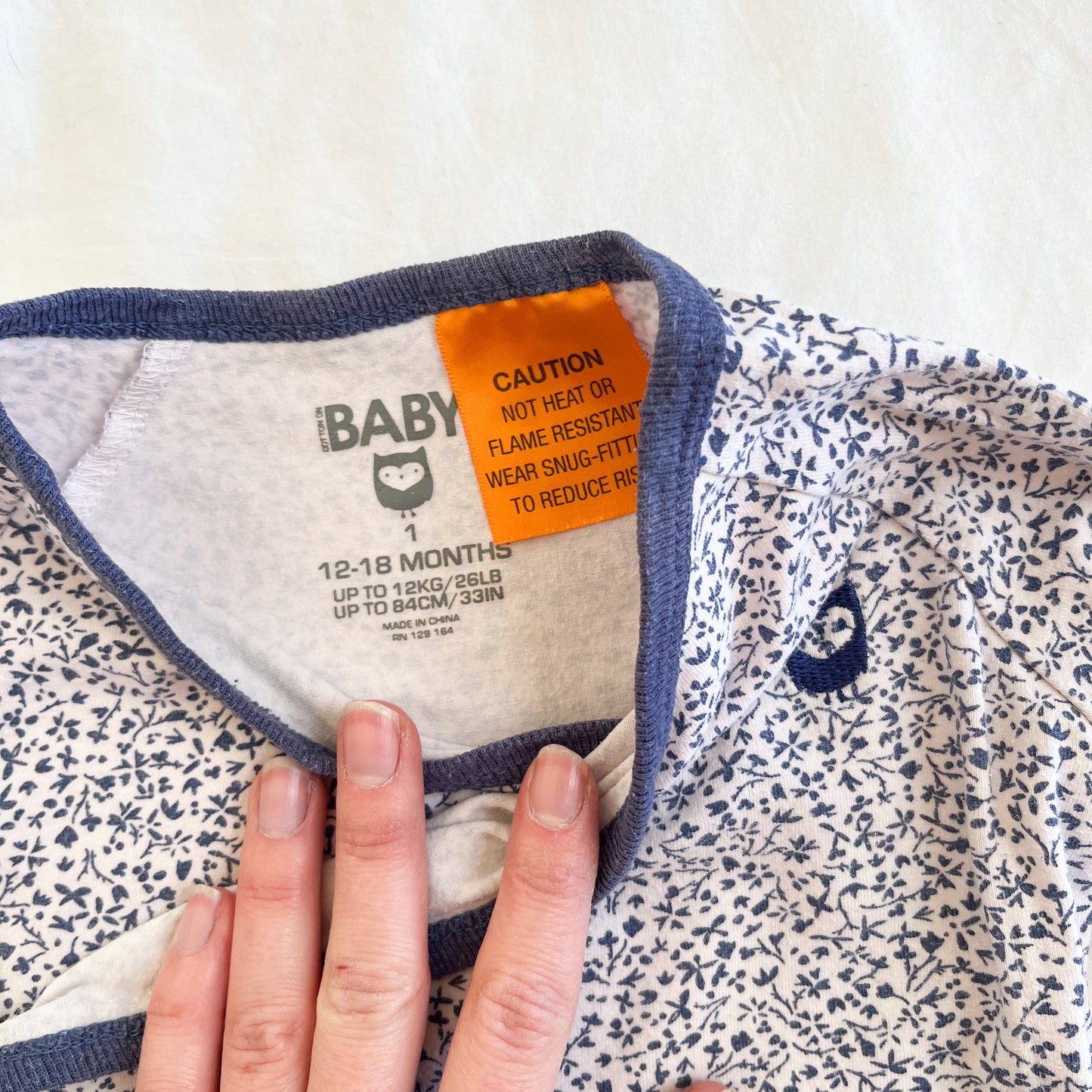 Cotton on growsuit, size 1