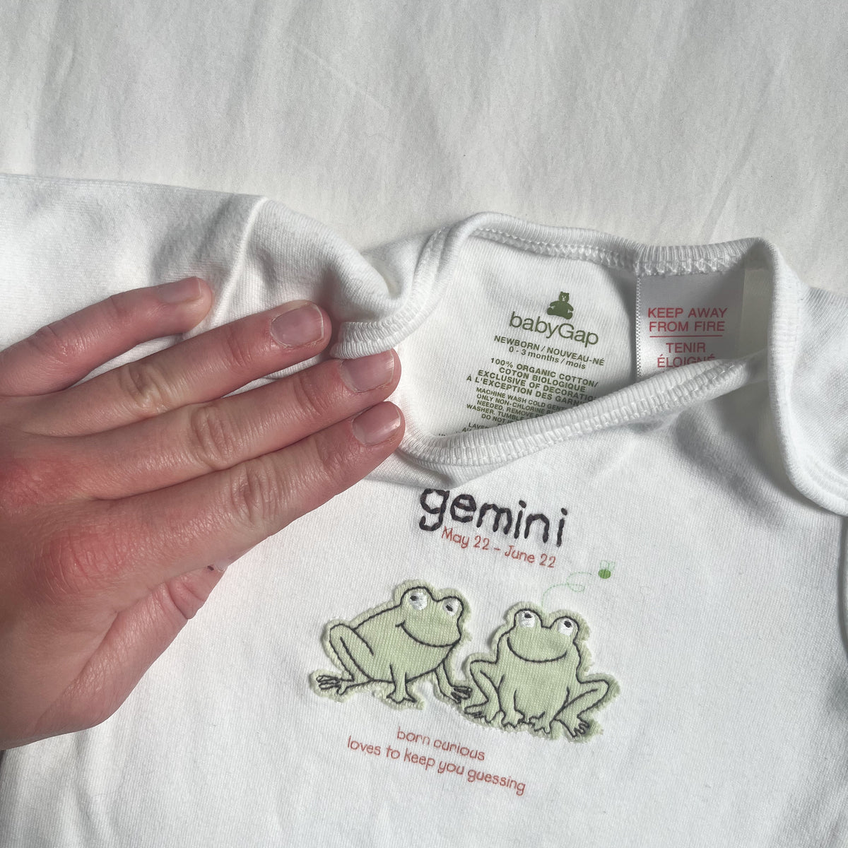 Baby gap Gemini bodysuit, 0-3m