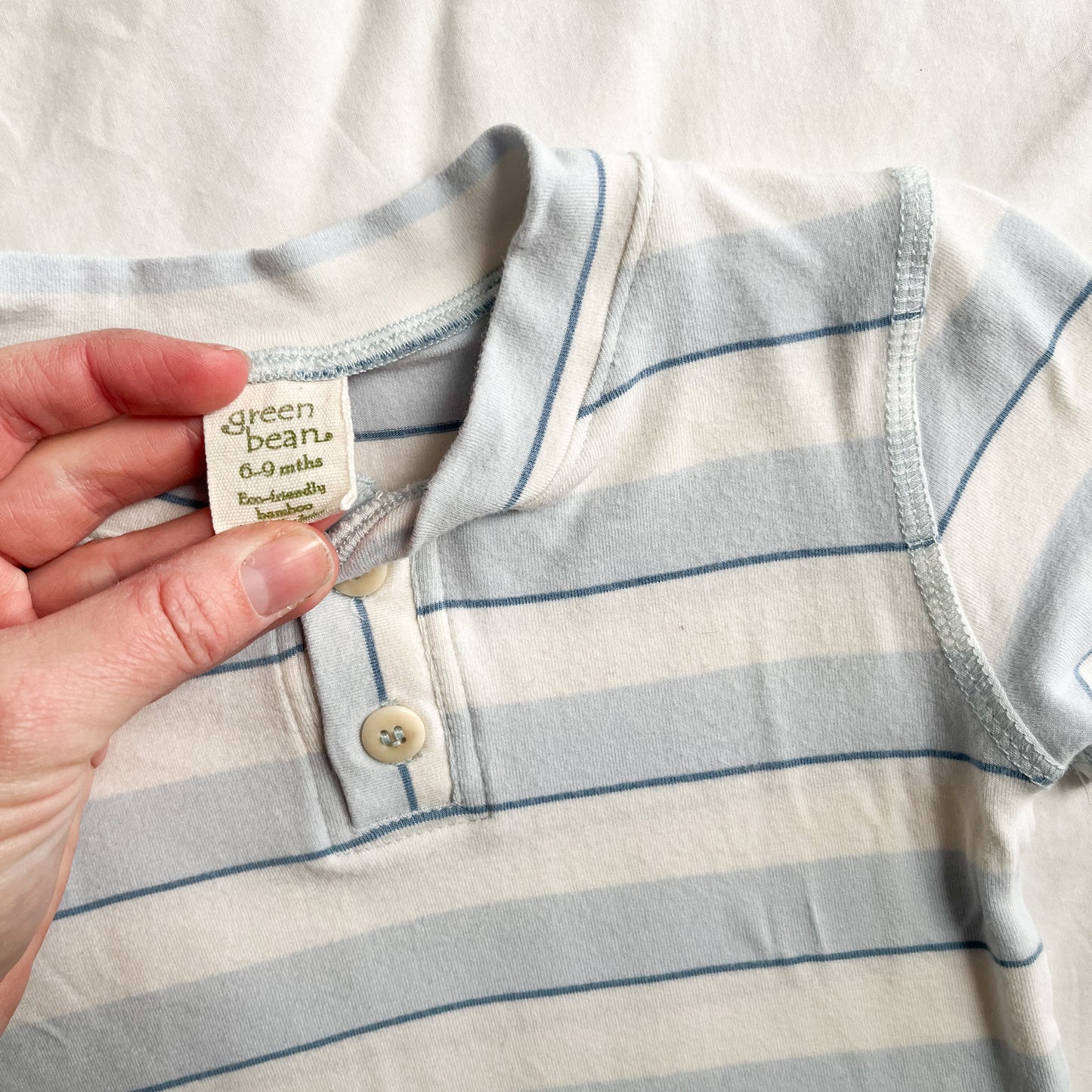 Green bean tee, 6-9m