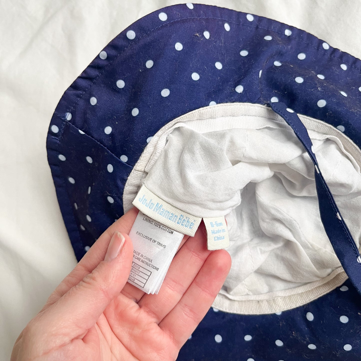 JoJo maman bebe sunhat, 0-6m