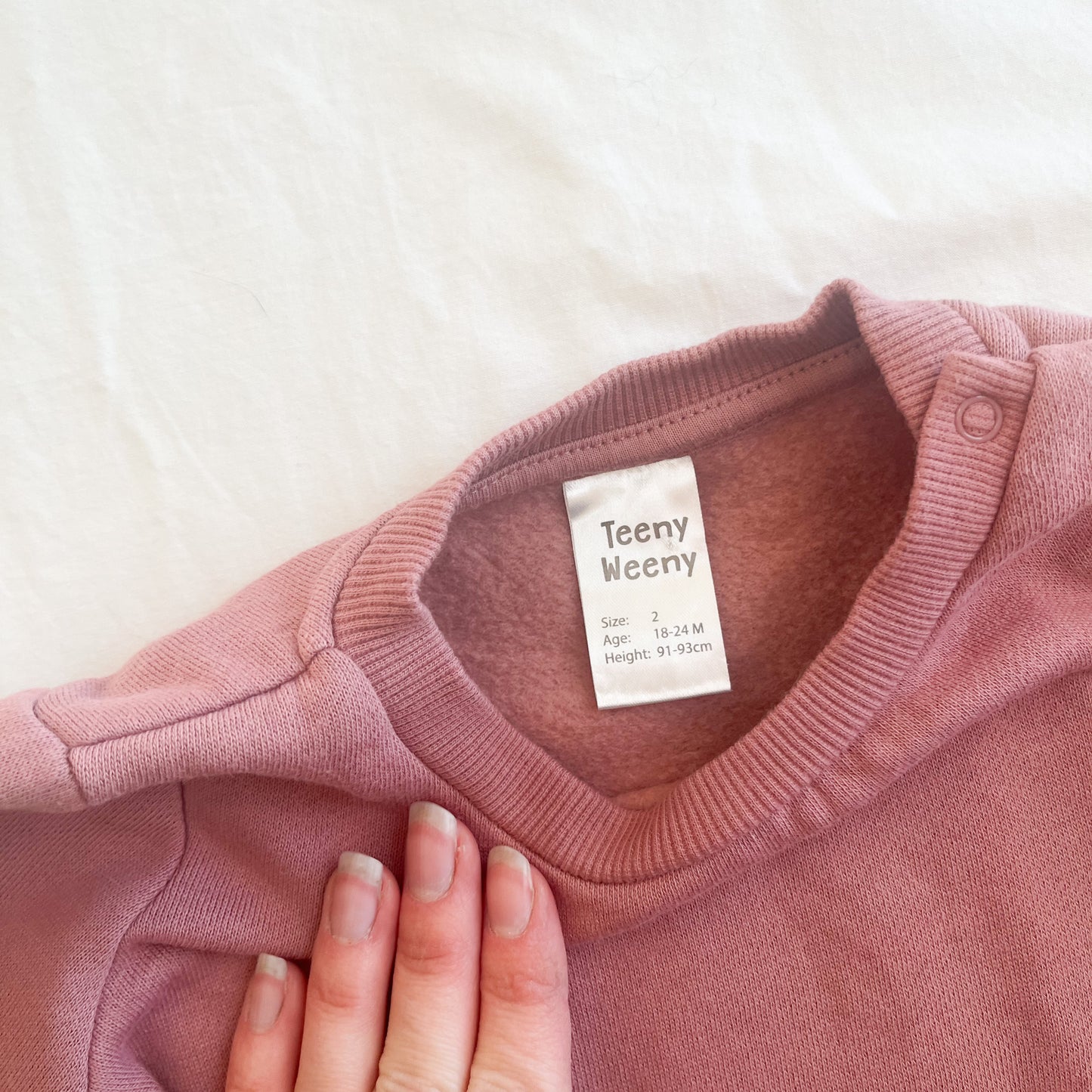 Teeny weeny fleece dress, size 2