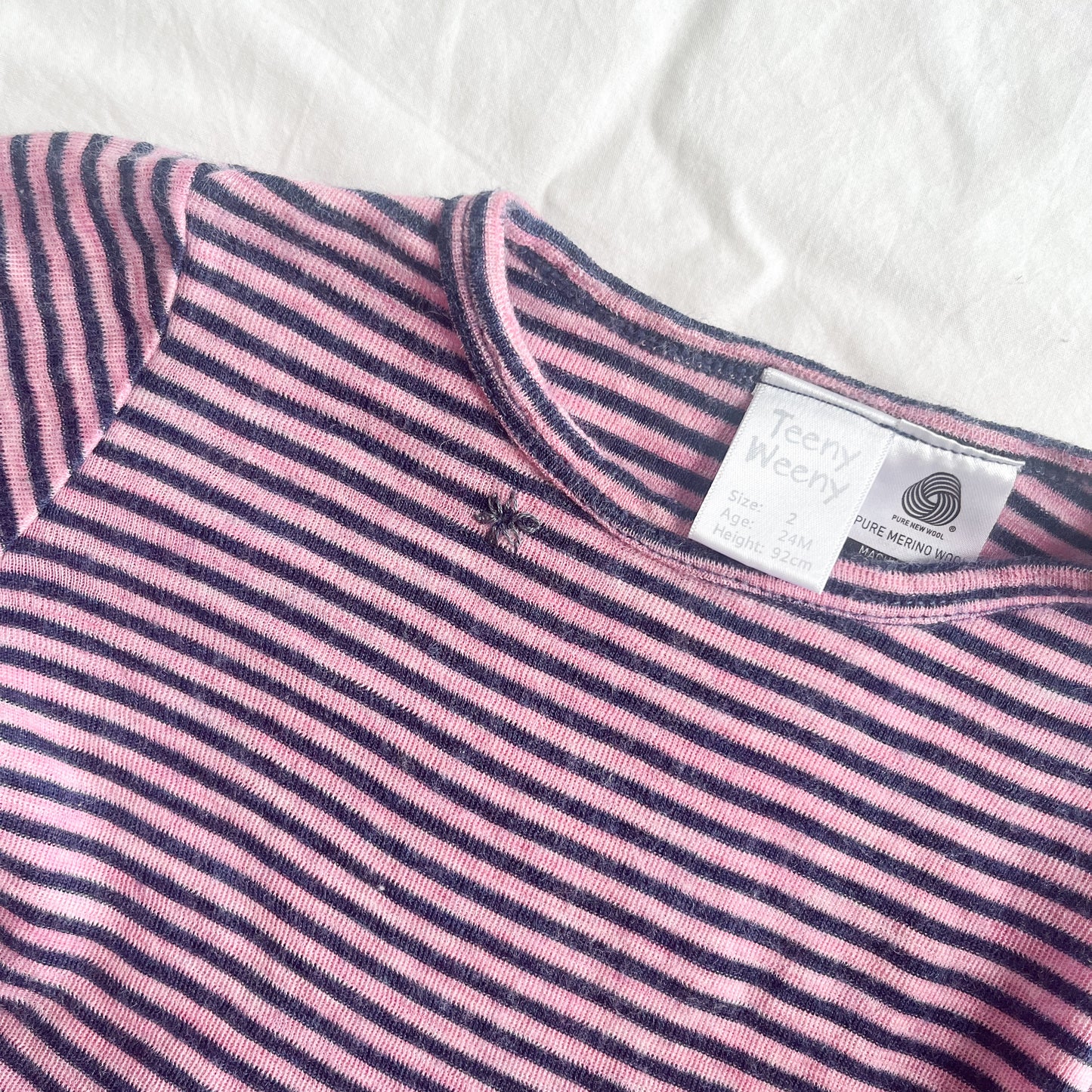 Teeny weeny merino dress, size 2