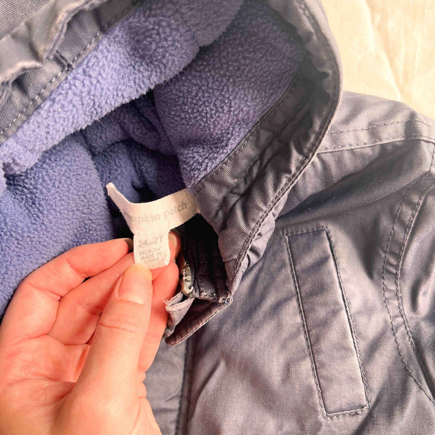 Pumpkin patch fleece jacket, size 2
