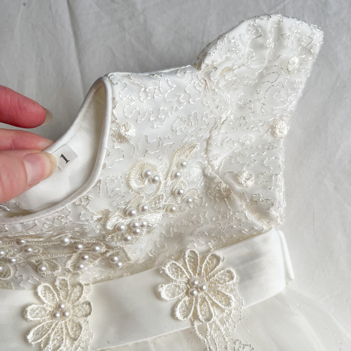 White occasion dress, size 1