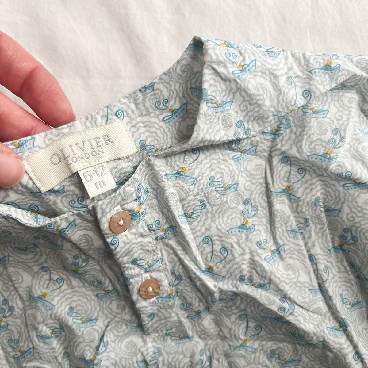 Oliver London shirt, 6-12m