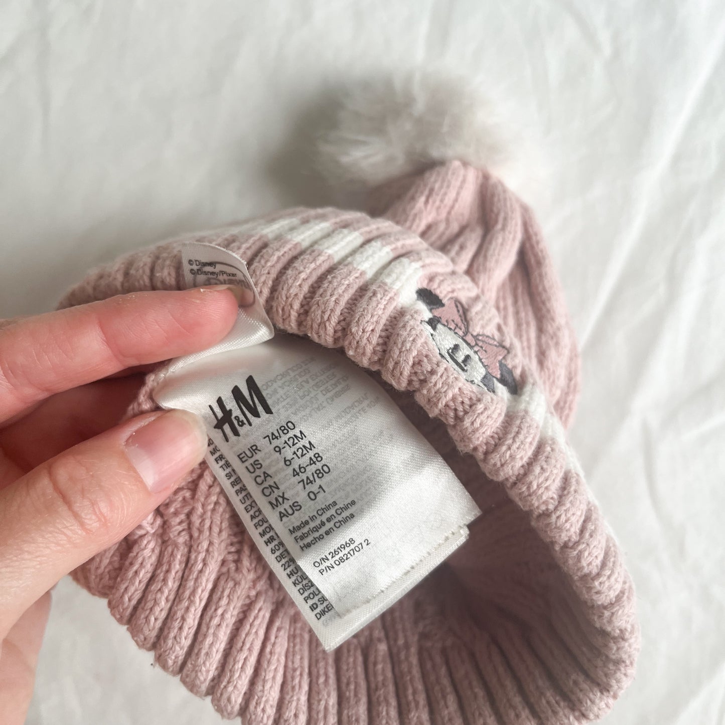 Minnie Mouse beanie, 6-12m
