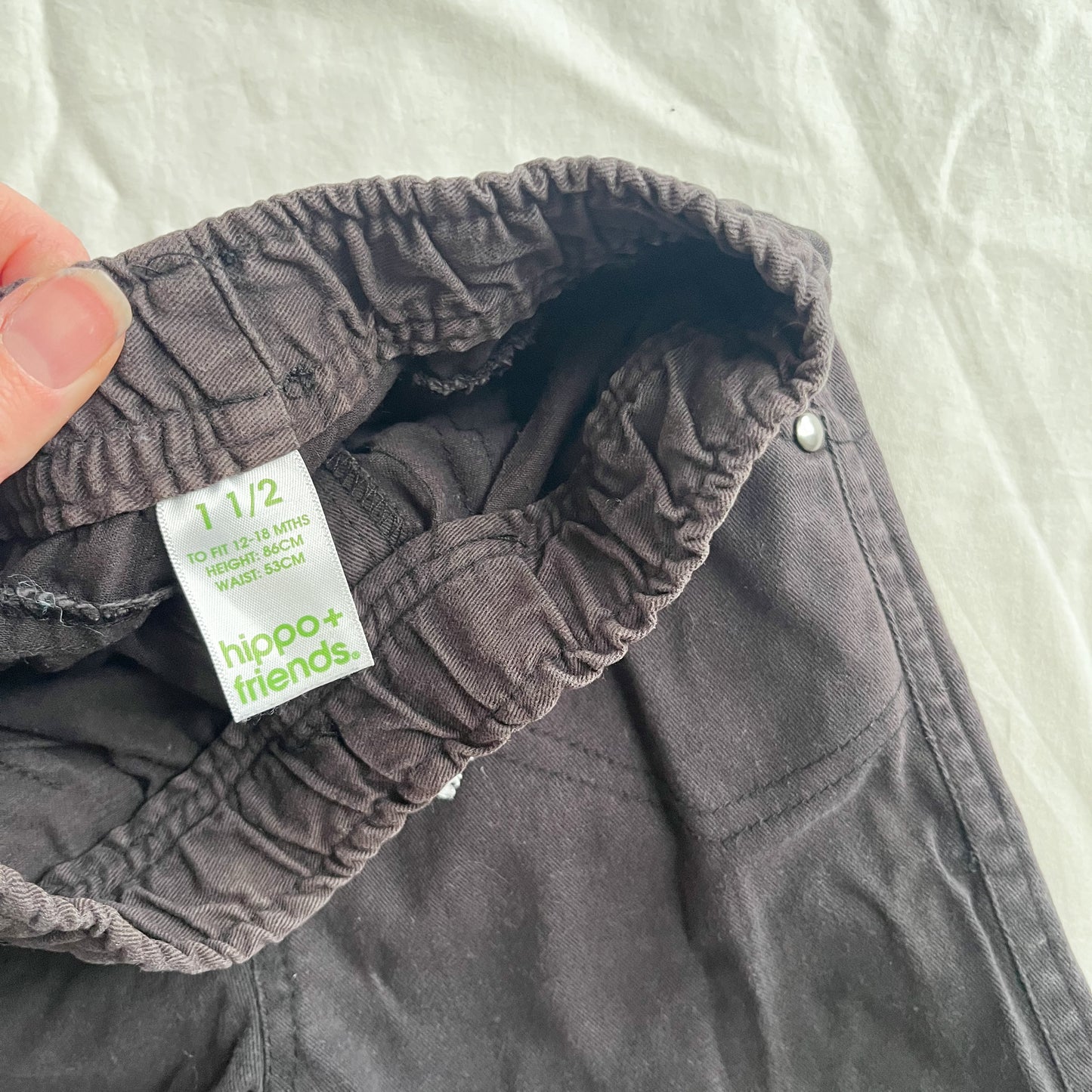 Hippo & friends pants, size 1 1/2