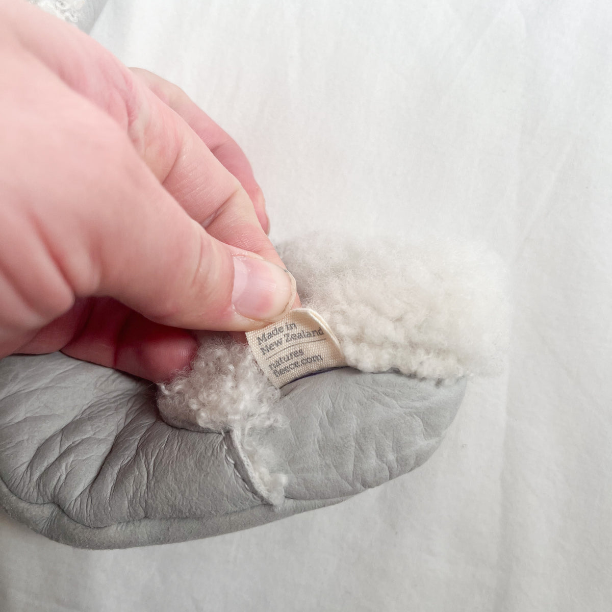 Natures fleece sheepskin booties, 0-3m