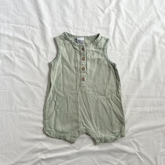 Green romper, 6-12m