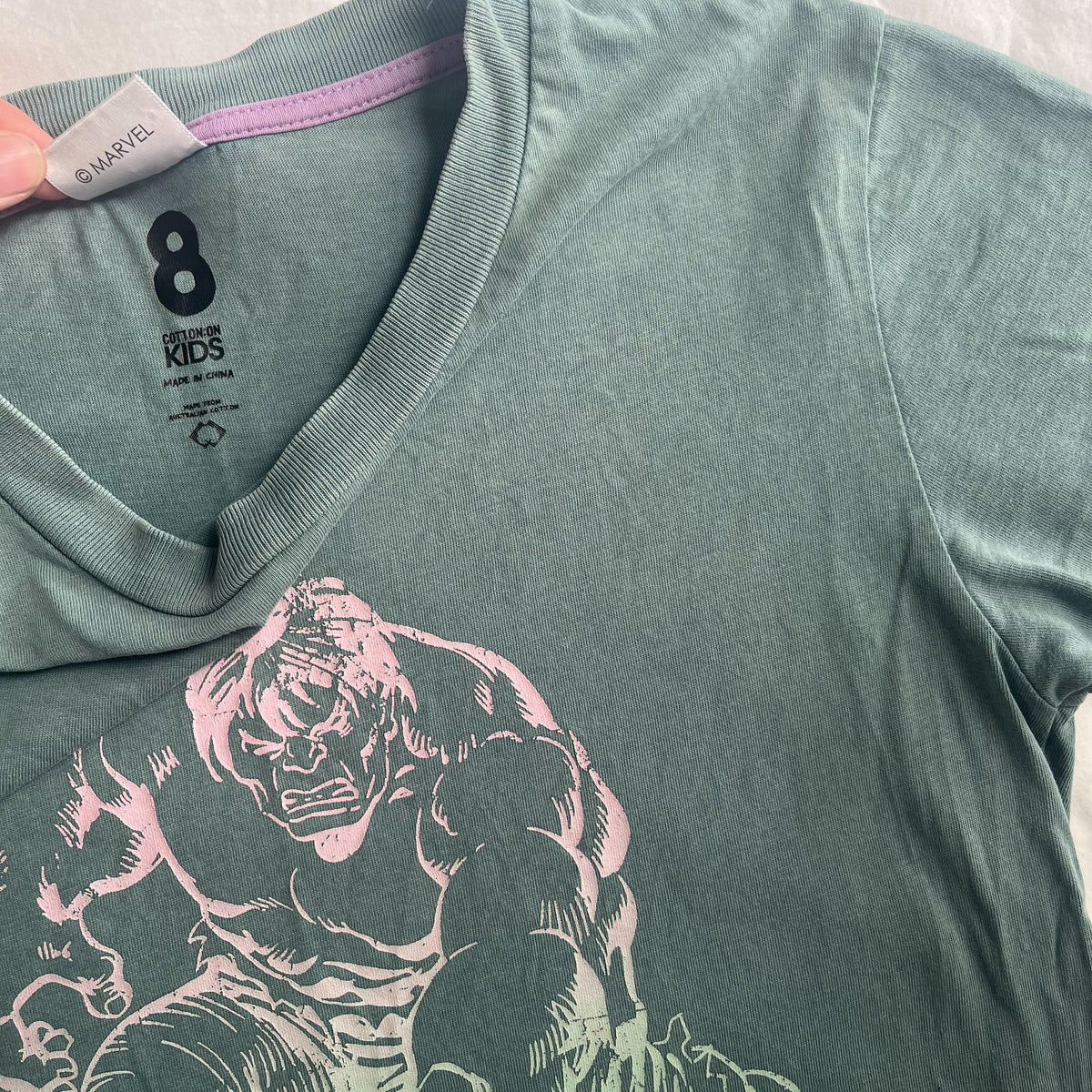 Cotton on Hulk tee, size 8