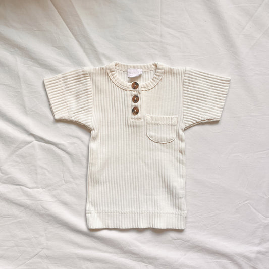 Jaime Kay ribbed tee, 0-3m