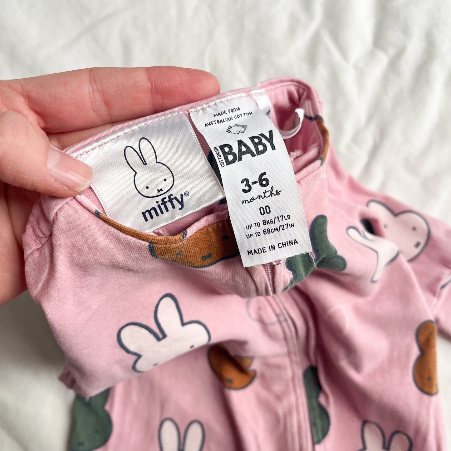 Cotton on, Miffy sleepsuit, 3-6m