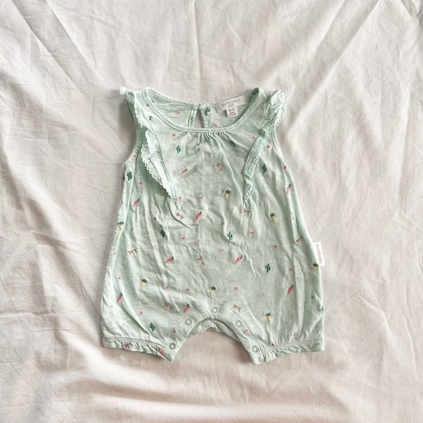 Pure baby romper, 0-3m