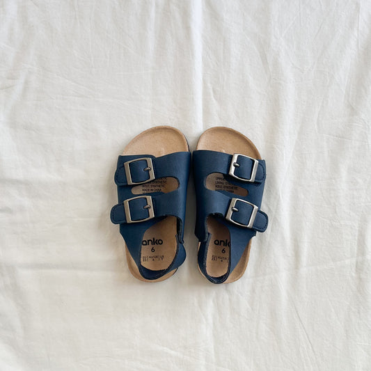 Navy sandals, US 6