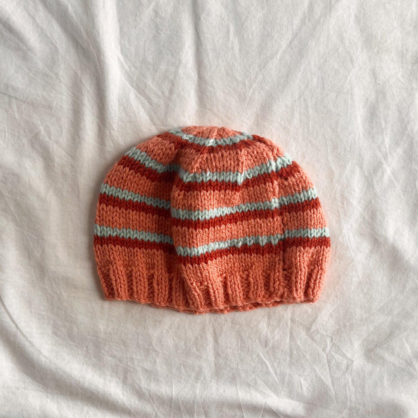 Handknit beanie, aprox size 1