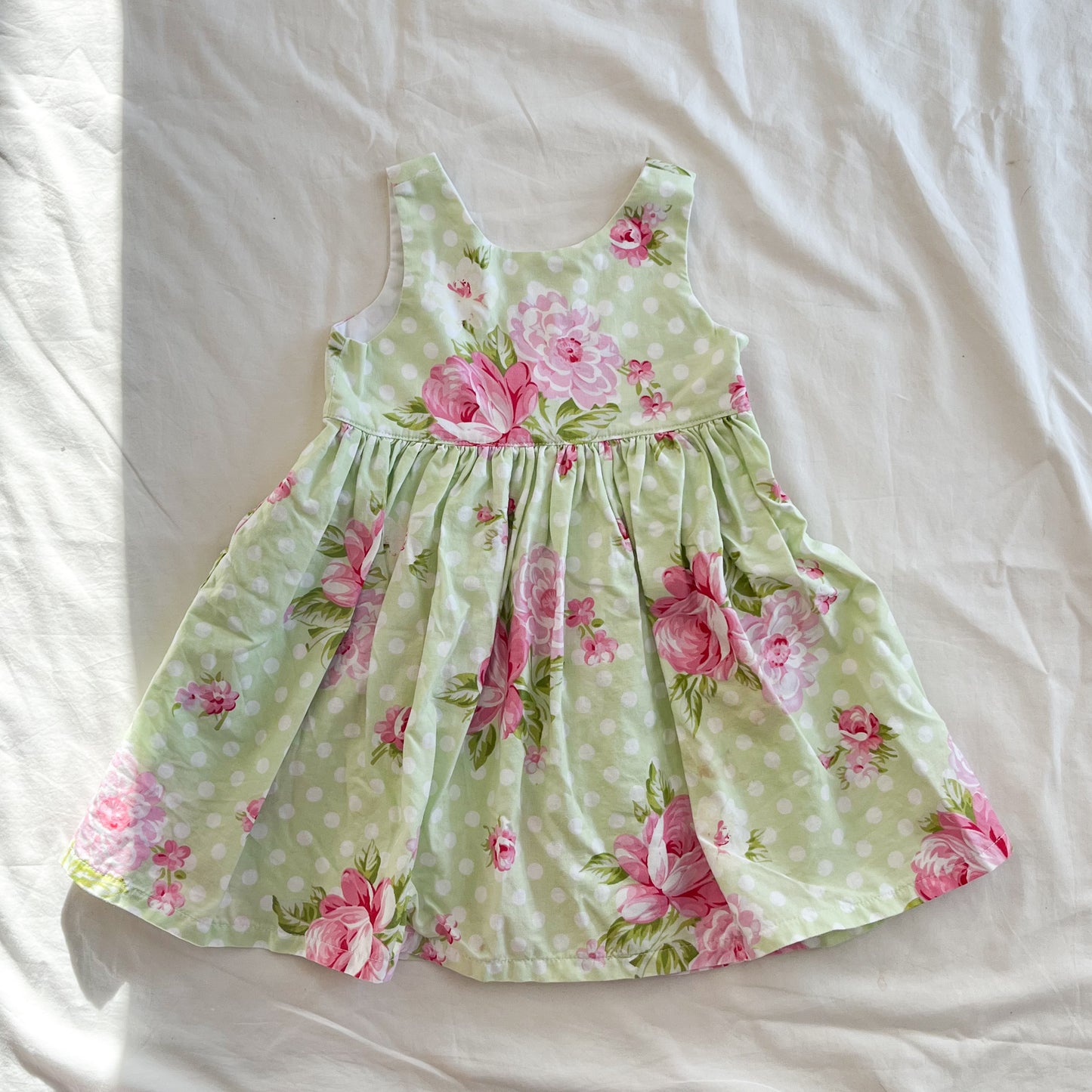 Little Minty dress, size 1 (handmade in NZ)