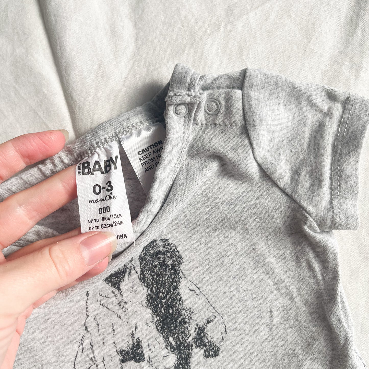 Cotton on baby bodysuit, 0-3m
