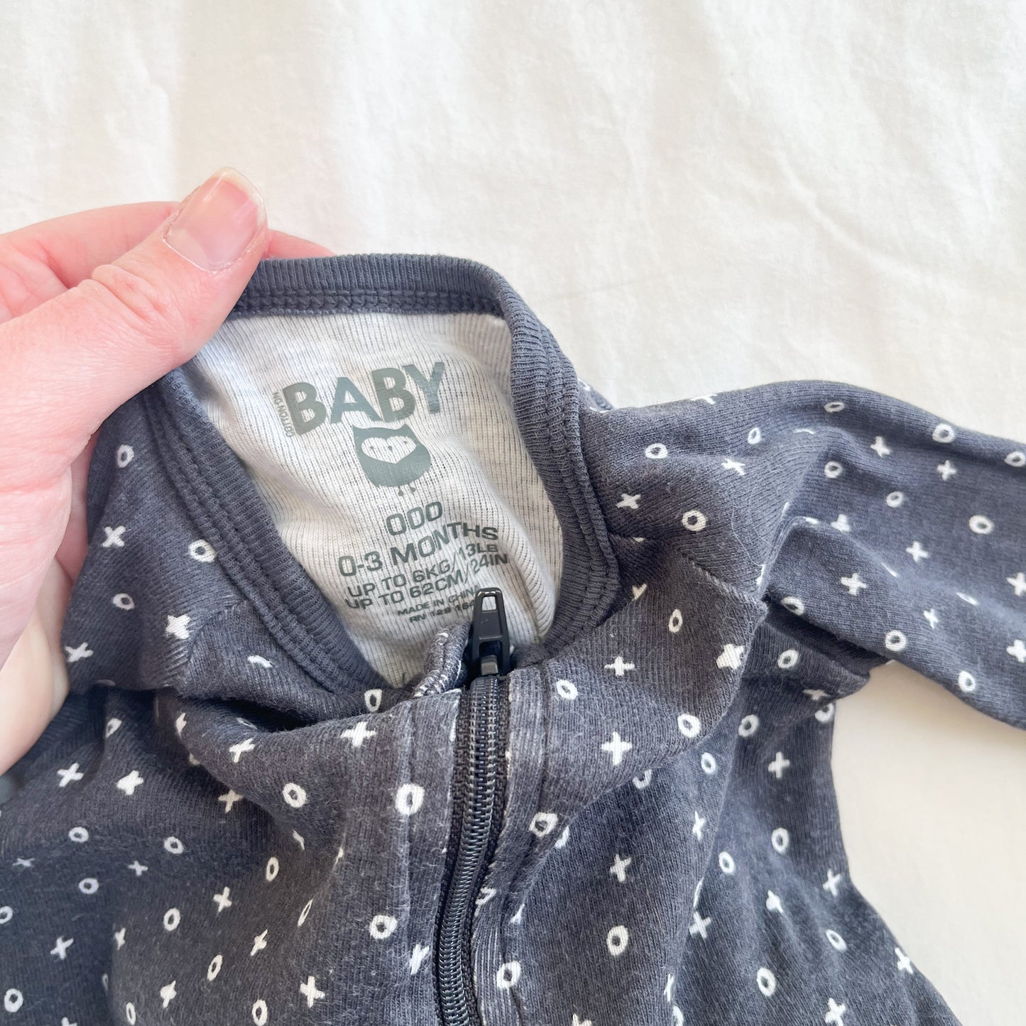 Cotton on baby sleepsuit, 0-3m