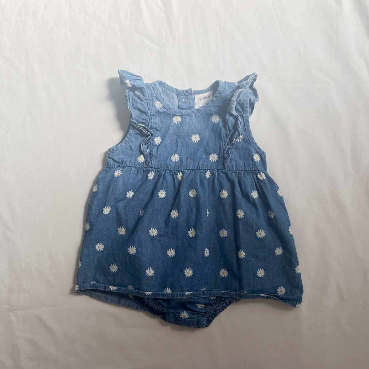 Milky dress/romper, 6-12m