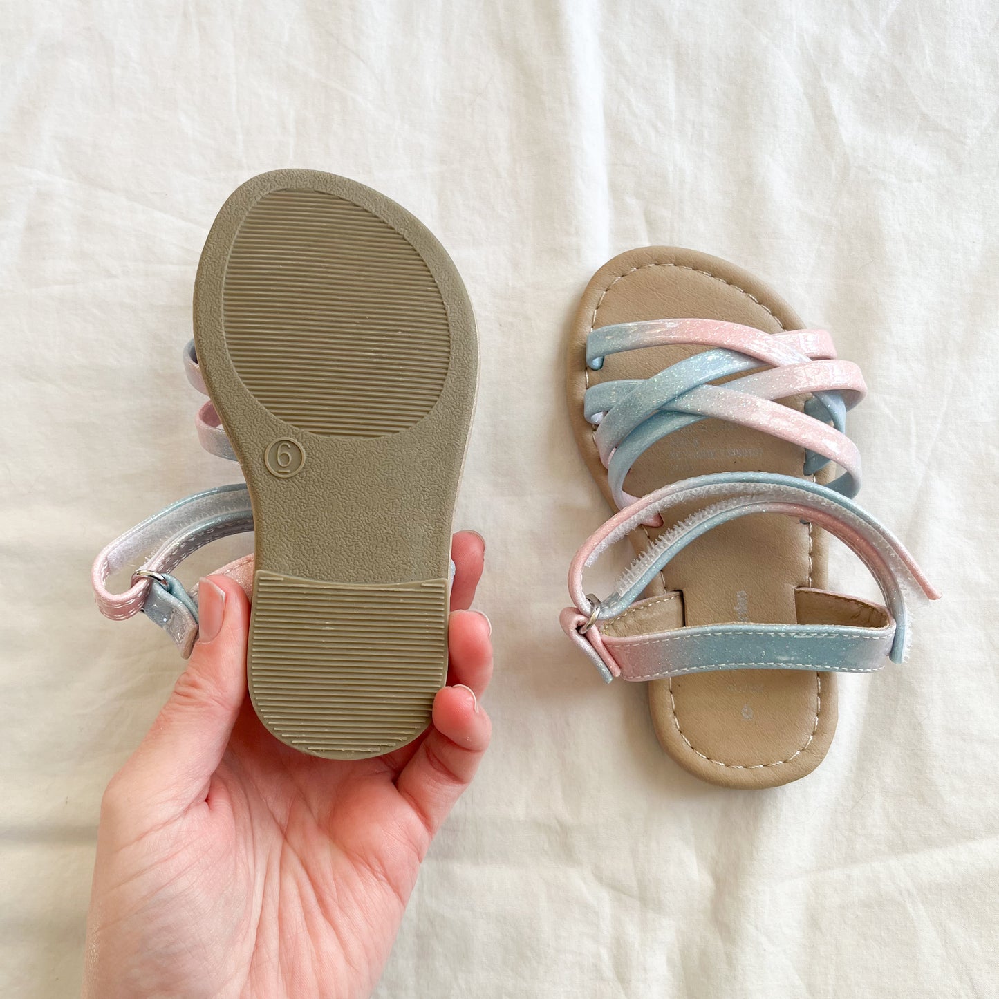 Glitter sandal, US 6