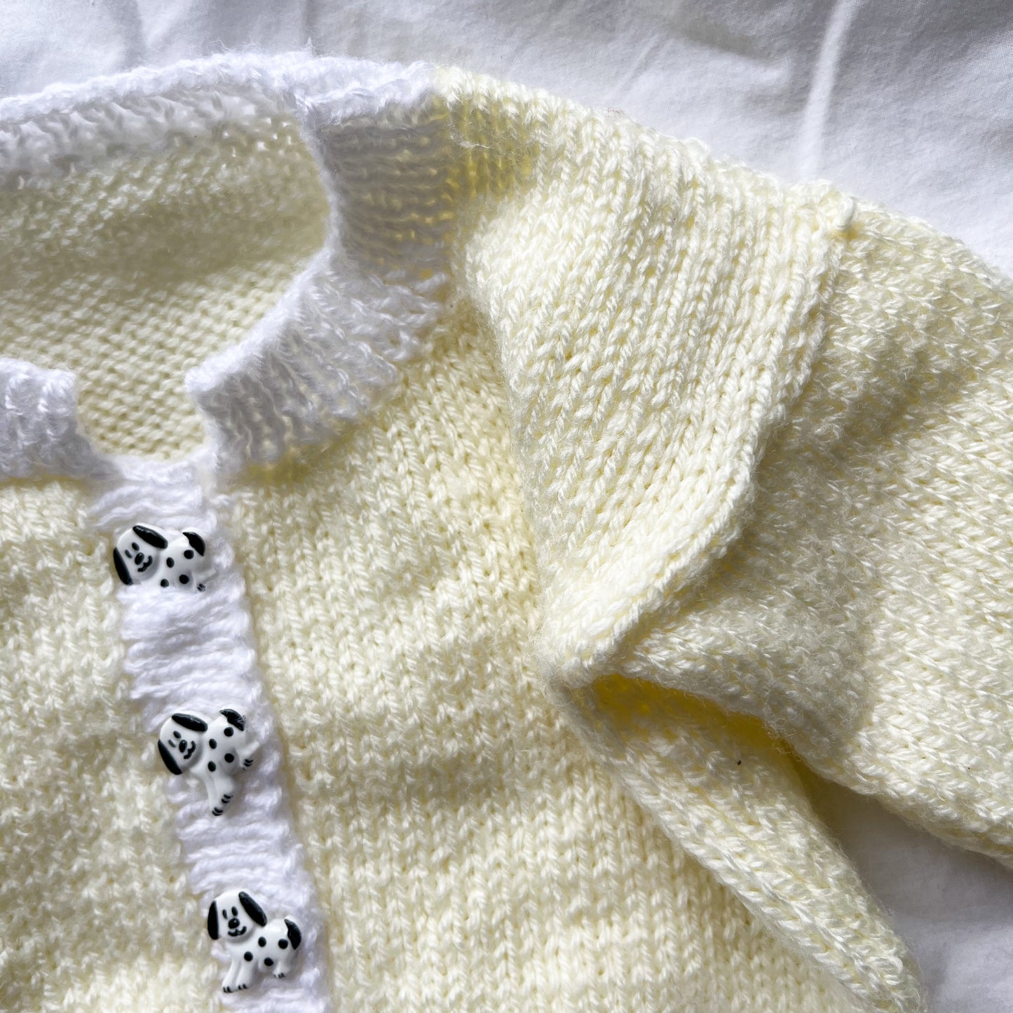 Hand knit cardi, approx size 0-3m