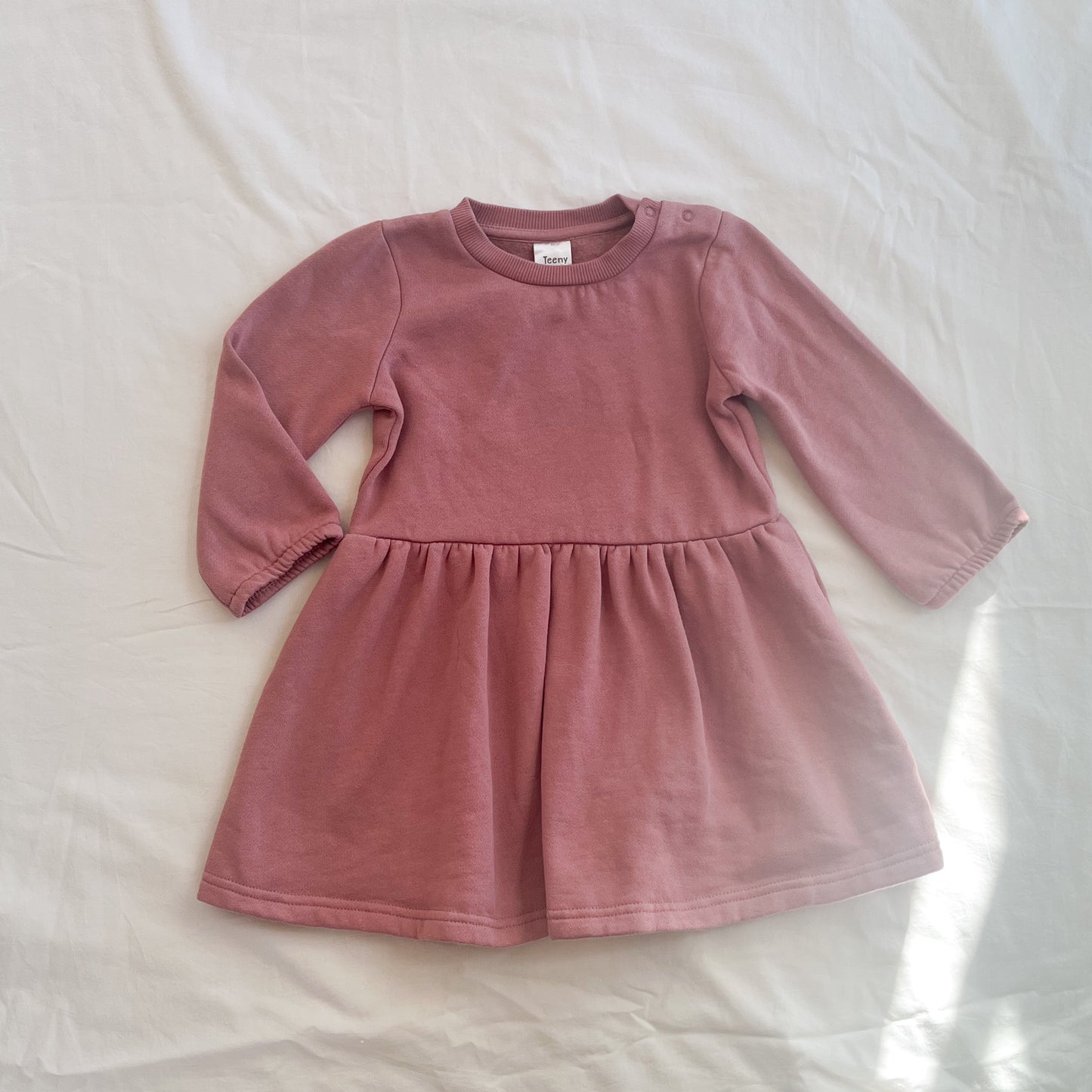 Teeny weeny fleece dress, size 2