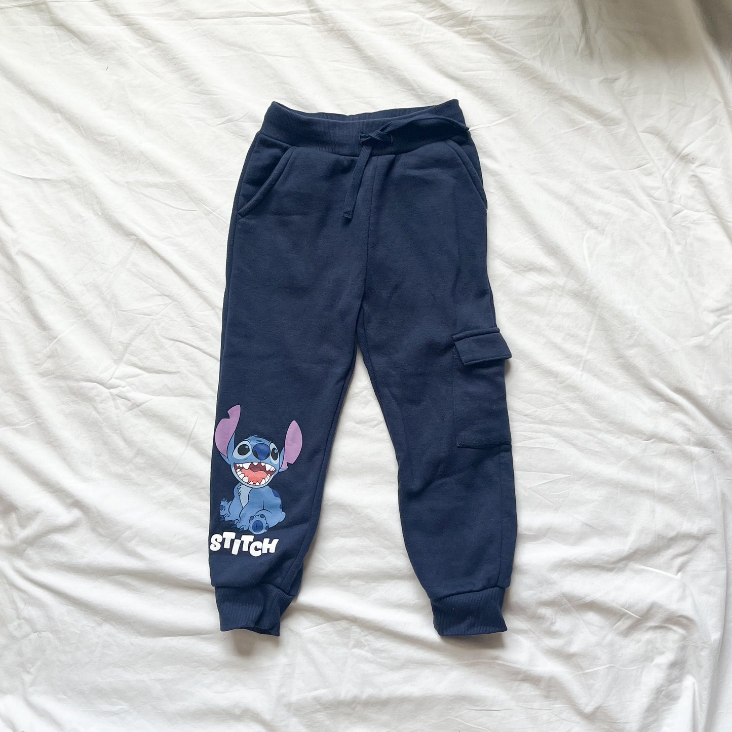 Stitch track pants, size 5