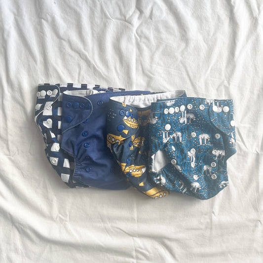 Bear & moo nappy shells
