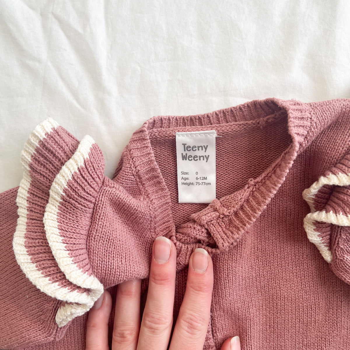 Teeny weeny cardi, 6-12m