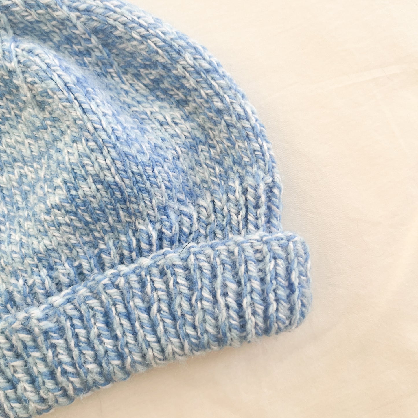 Handknit beanie, aprox size 0-1