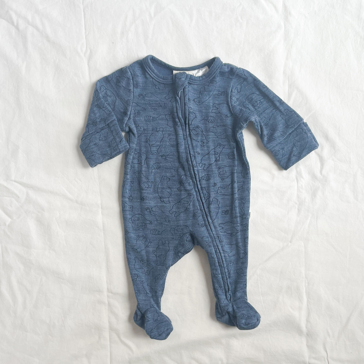 Baby baby merino sleepsuit, NB