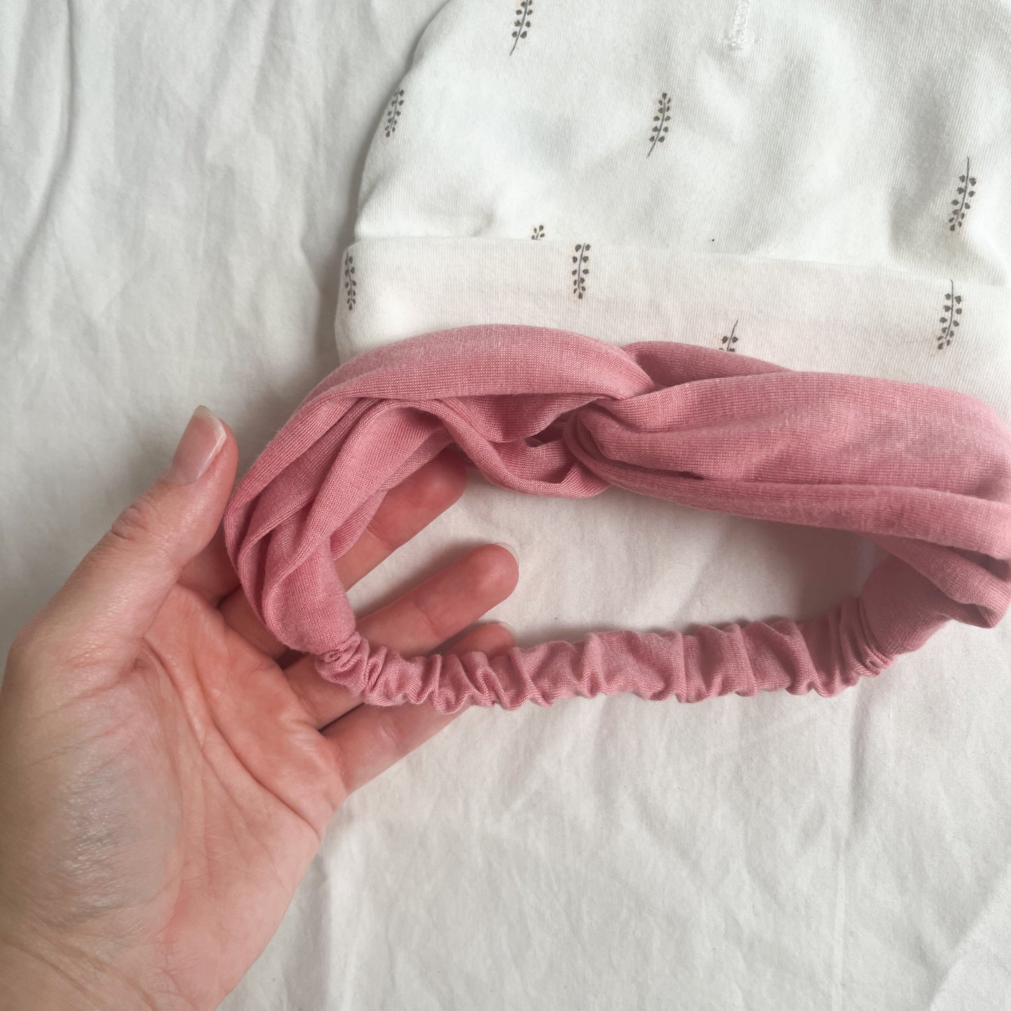Baby hat & headband, Aprox 0-12m