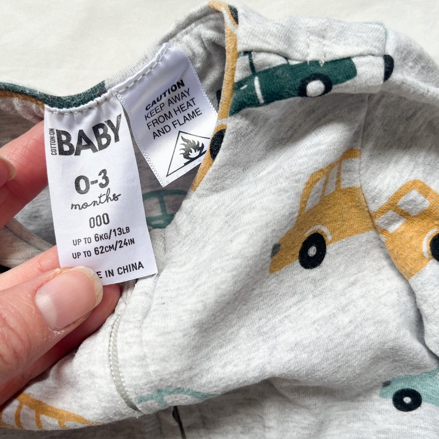 Cotton on sleepsuit, 0-3m