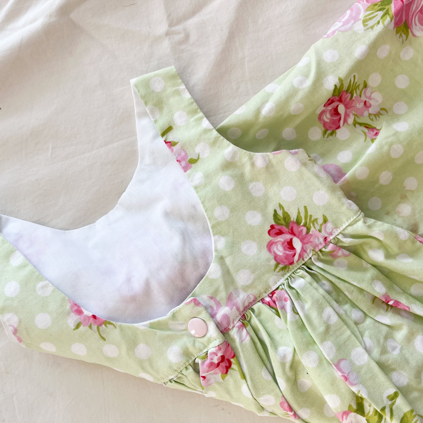 Little Minty dress, size 1 (handmade in NZ)