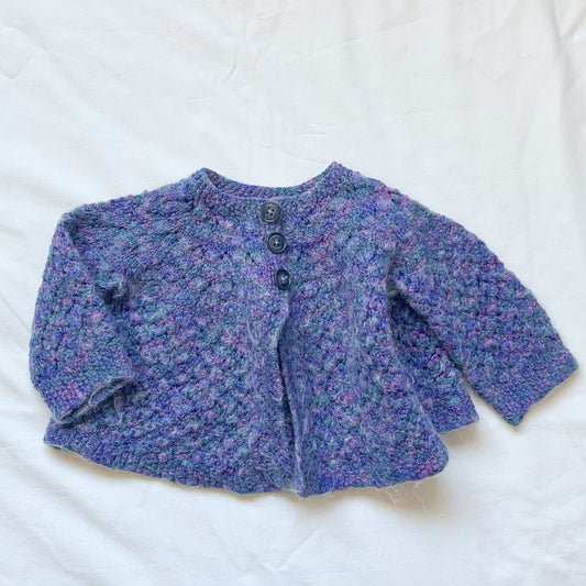 Hand knit jacket, aprox 0-3m