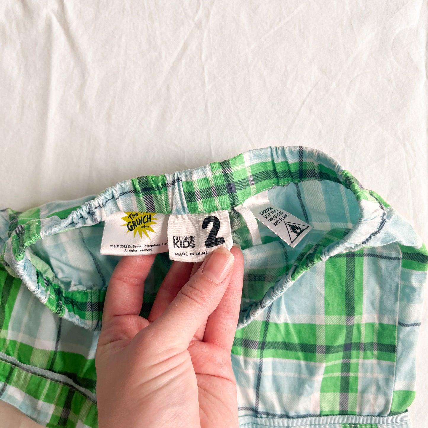 Cotton pj shorts, size 2